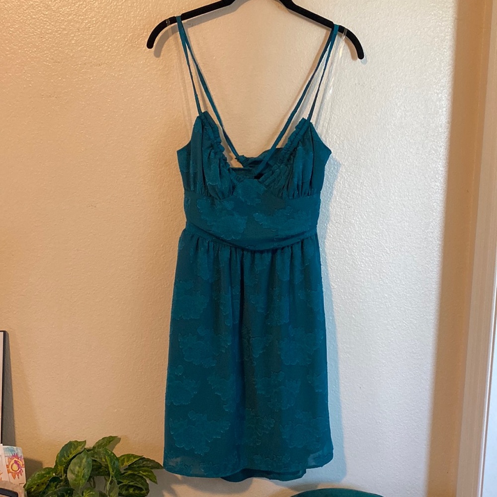 Turquoise Lace Dress